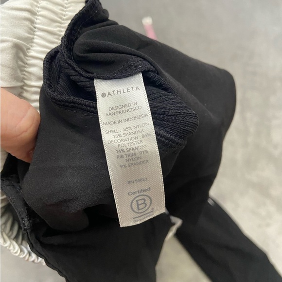 Athleta Brooklyn Jogger Pants Black White Colorblocked 4552 - Picture 10 of 12